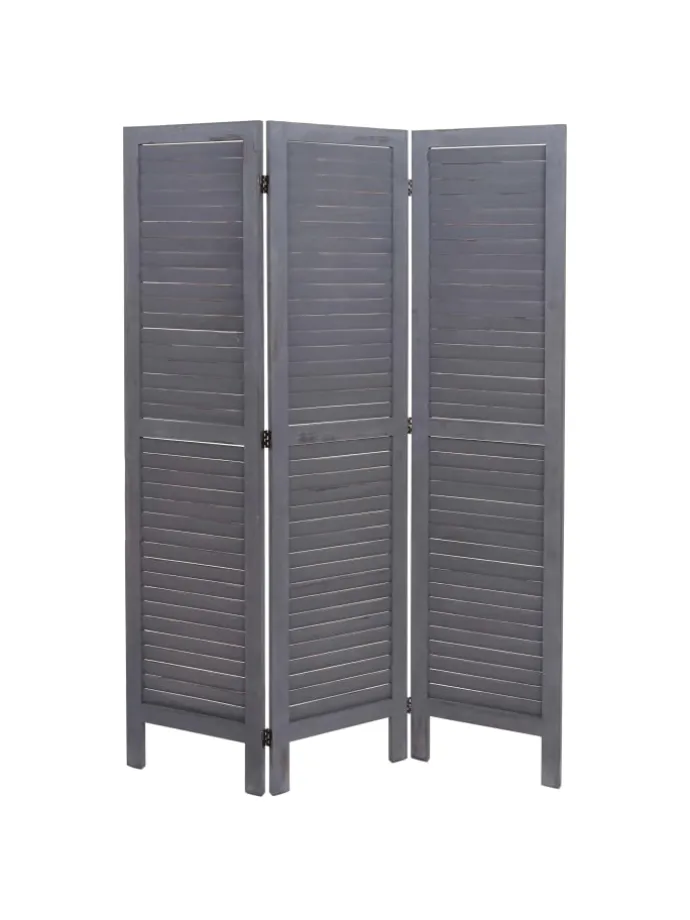 Paravent G30, Shabby-Look, Grau