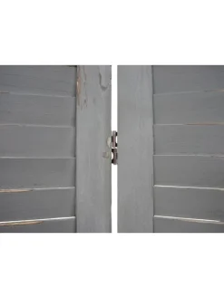 Paravent G30, Shabby-Look, Grau