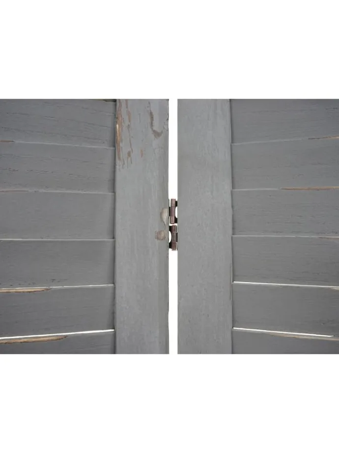 Paravent G30, Shabby-Look, Grau