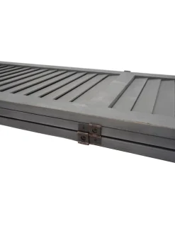 Paravent G30, Shabby-Look, Grau