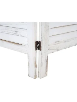 Paravent G30, Shabby-Look, Weiß