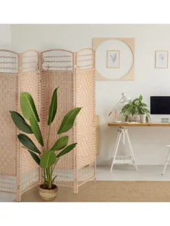 Paravent in Natur- (B)180 x (H)180 cm