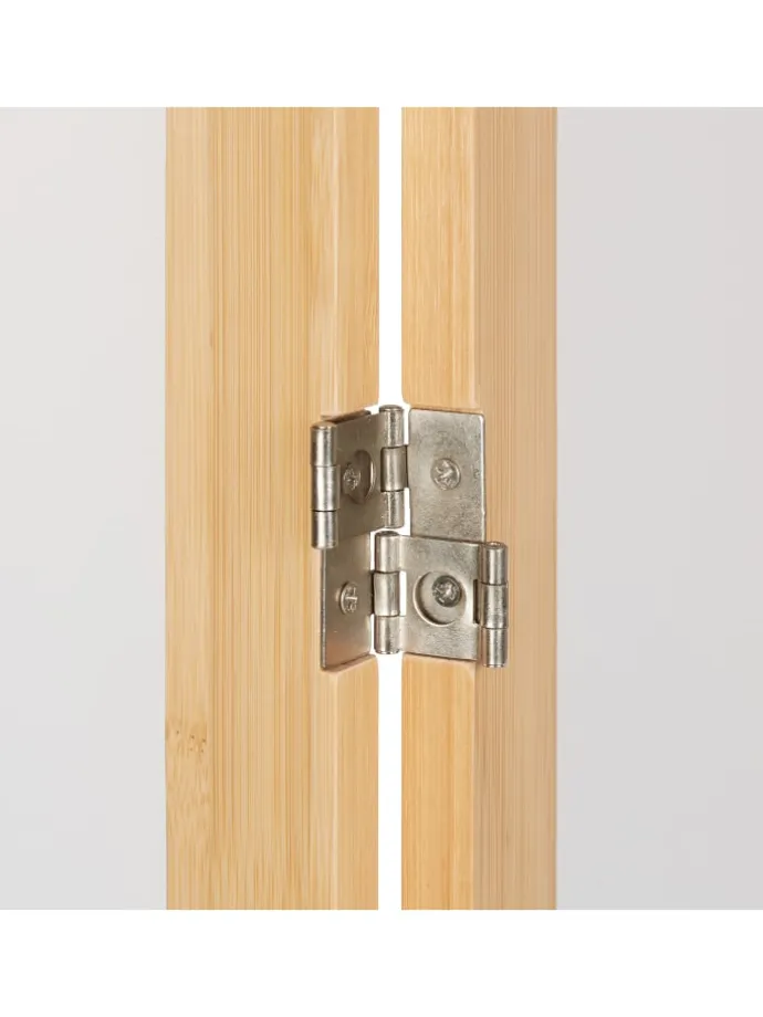 Paravent in Natur/ Weiß - (B)136,5 x (H)180 cm