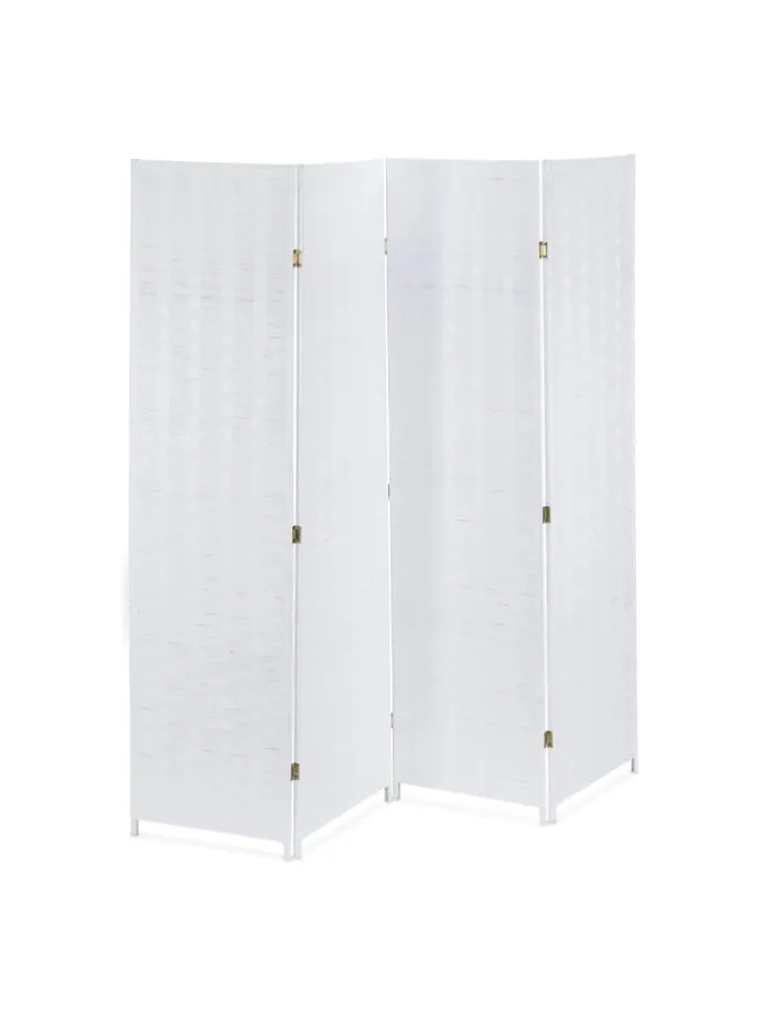 Paravent in Weiß - (B)180 x (H)180 cm