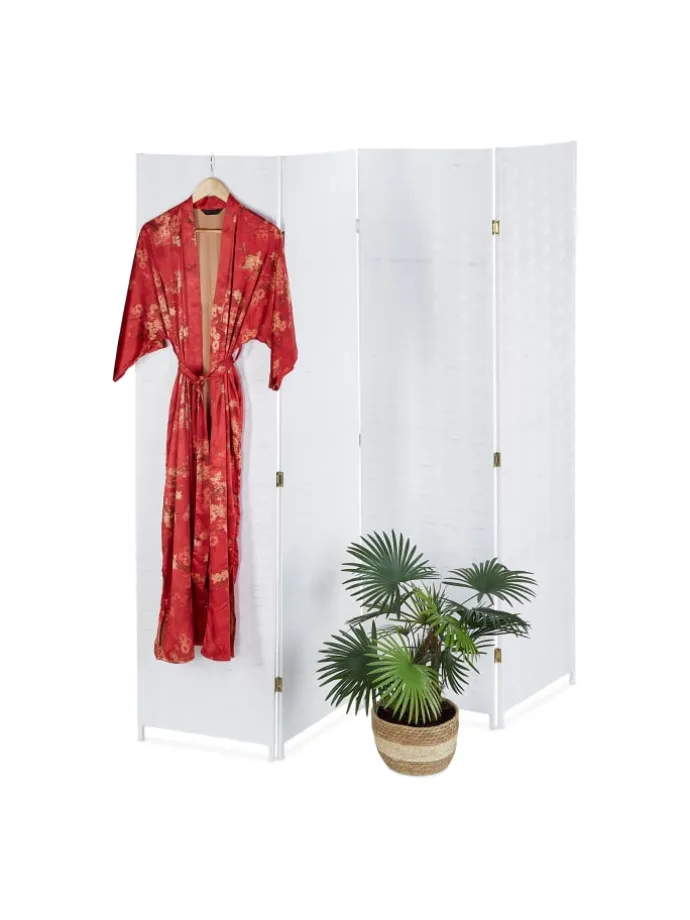 Paravent in Weiß - (B)180 x (H)180 cm