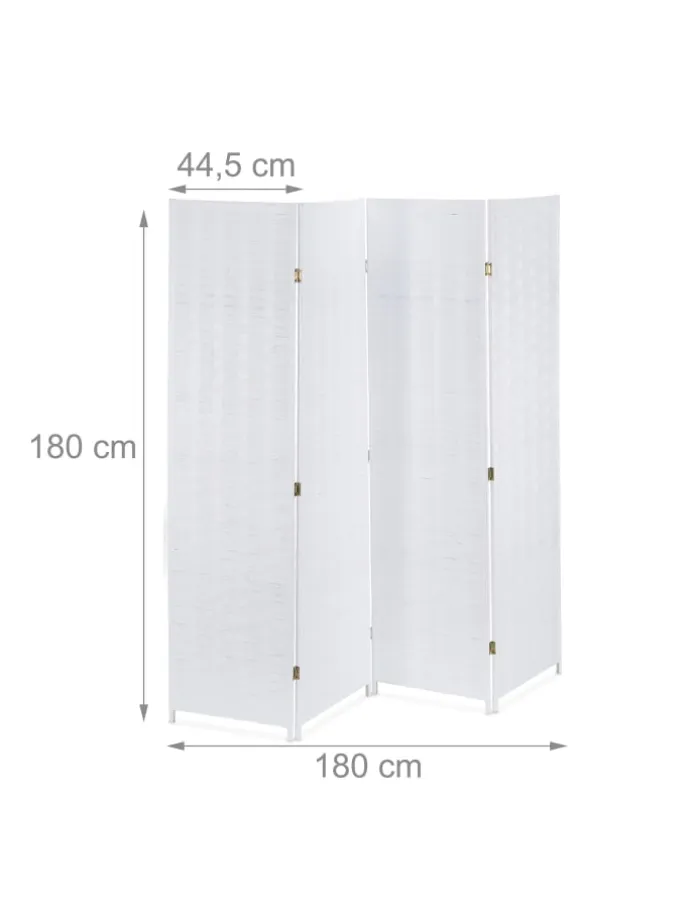 Paravent in Weiß - (B)180 x (H)180 cm