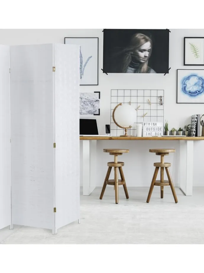 Paravent in Weiß - (B)180 x (H)180 cm