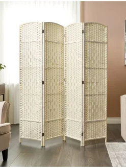 Paravent LAPPAGO in Beige - (W) 163 x (H) 170 x (L) 2 cm