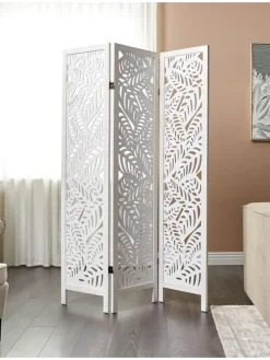 Paravent MELAGO in Weiß - (W) 122 x (H) 170 x (L) 2 cm