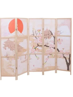 Paravent O70, Naturmotive 170x227cm, Kirschblüten