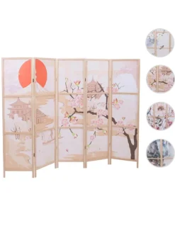 Paravent O70, Naturmotive 170x227cm, Kirschblüten