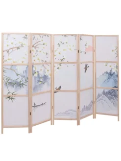 Paravent O70, Naturmotive 170x227cm, Flusslandschaft