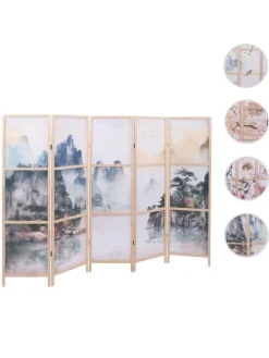 Paravent O70, Naturmotive 170x227cm, Berge