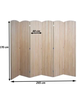 Paravent O30 zusammenklappbar 6 Paneele 170x245cm