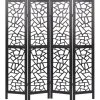 Paravent PIANLARGO in Schwarz - (W) 163 x (H) 170 x (L) 2 cm