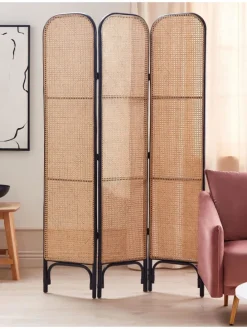 Paravent POTENZA in /Braun/Schwarz - (W) 105 x (H) 180 x (L) 3 cm