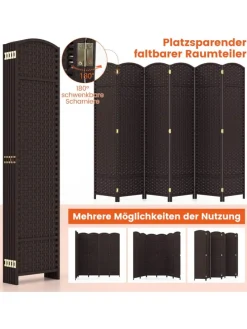 Paravent 240x170cm in Braun