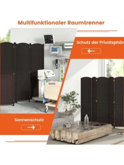 Paravent 240x170cm in Braun