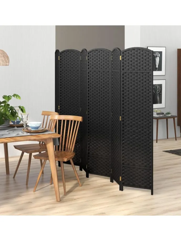 Paravent 240x170cm in Schwarz