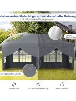 Pavillon 3x6m in Grau