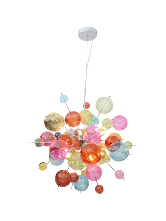 Pendelleuchte "EXPLOSION" in bunt - (L)65 cm x (B)65 cm x (H)193 cm