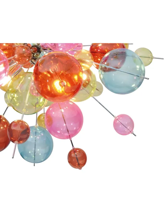 Pendelleuchte "EXPLOSION" in bunt - (L)65 cm x (B)65 cm x (H)193 cm