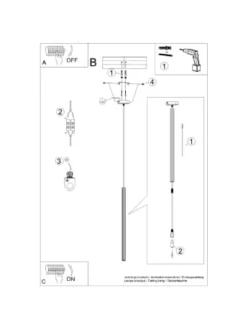 Pendelleuchte PERDITA 1 Schwarz H 47