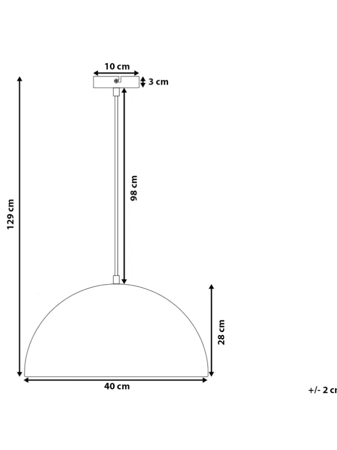 Pendelleuchten CETINA in Schwarz/Gold - (W) 40 x (H) 129 x (L) 40 cm