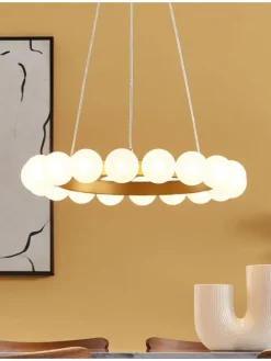 Pendelleuchten GEORGES in Gold - (W) 59 x (H) 146 x (L) 59 cm