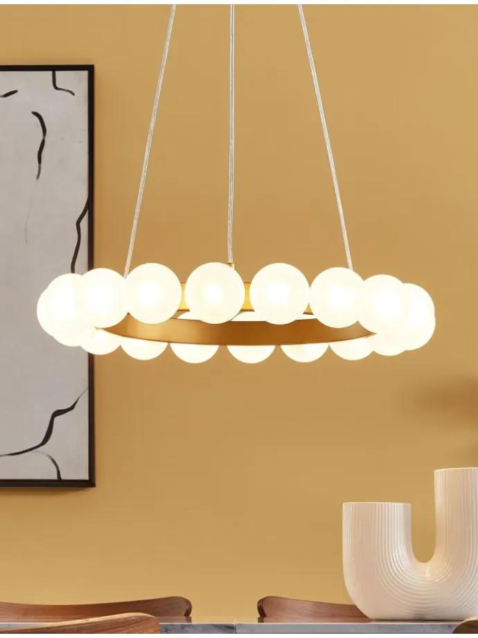 Pendelleuchten GEORGES in Gold - (W) 59 x (H) 146 x (L) 59 cm