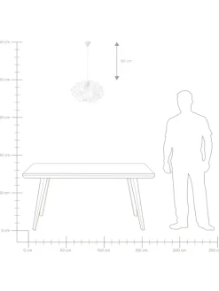 Pendelleuchten LAMONE in Weiß - (W) 40 x (H) 120 x (L) 40 cm