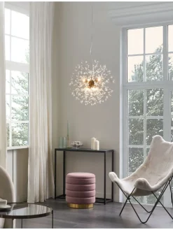 Pendelleuchten TOROLA in Gold/Transparent - (W) 56 x (H) 192 x (L) 56 cm