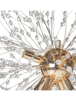 Pendelleuchten TOROLA in Gold/Transparent - (W) 56 x (H) 192 x (L) 56 cm