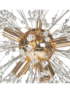 Pendelleuchten TOROLA in Gold/Transparent - (W) 56 x (H) 192 x (L) 56 cm