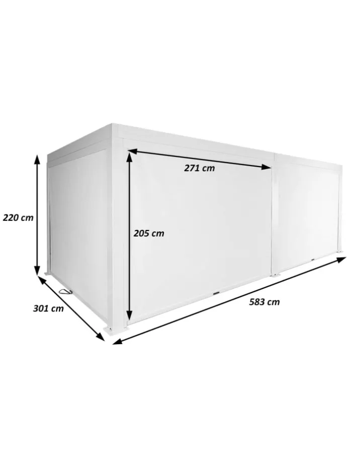 Pergola L46 11cm-Alu-Gestell, sturmfest, Anthrazit