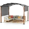 Pergola mit ausziehbarem Dach 3,6x3m in Grau