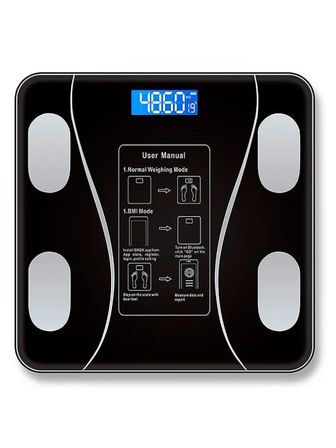 Personenwaage in Schwarz