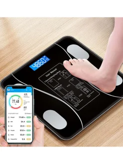 Personenwaage in Schwarz