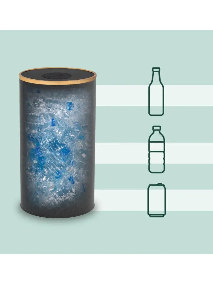 Pfandflaschen Sammelbehälter in Schwarz - 100 l