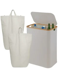 Pfandflaschen-Sammelbehälter in Beige - 140 Liter