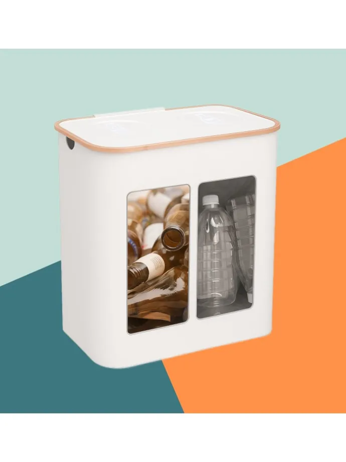 Pfandflaschen-Sammelbehälter in Weiß - 170 Liter