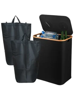 Pfandflaschen-Sammelbehälter in Schwarz - 140 Liter