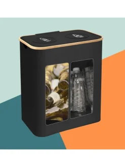 Pfandflaschen-Sammelbehälter in Schwarz - 140 Liter