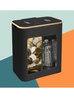 Pfandflaschen-Sammelbehälter in Schwarz - 170 Liter