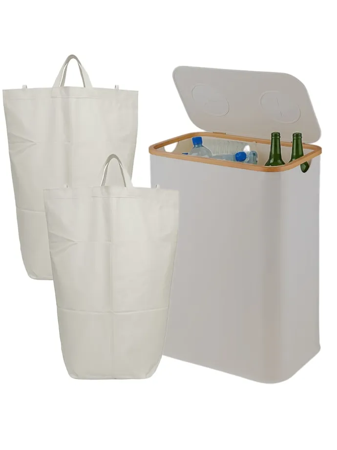 Pfandflaschen-Sammelbehälter in Beige - 170 Liter