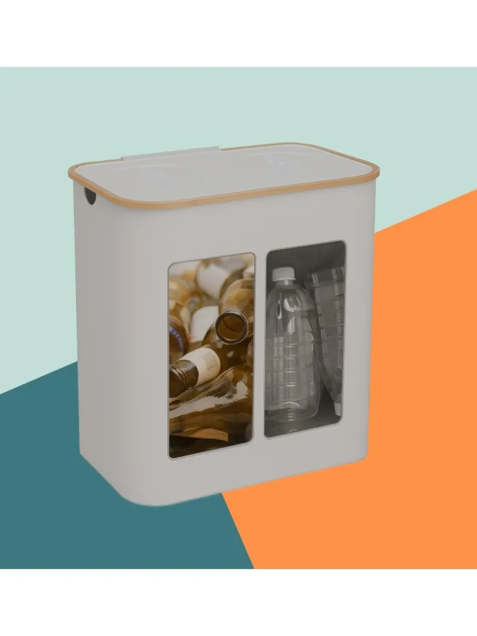 Pfandflaschen-Sammelbehälter in Beige - 170 Liter