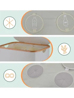 Pfandflaschen-Sammelbehälter in Beige - 170 Liter