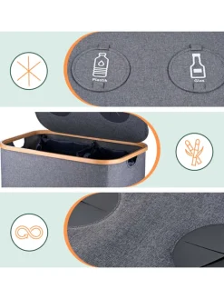 Pfandflaschen-Sammelbehälter in Grau - 170 Liter