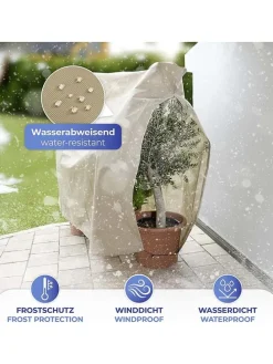 Pflanzenschutz in Beige - (B)240 x (H)200 cm