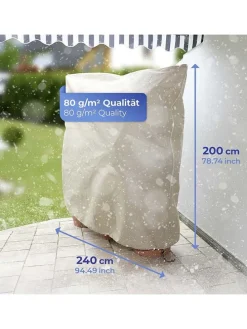 Pflanzenschutz in Beige - (B)240 x (H)200 cm